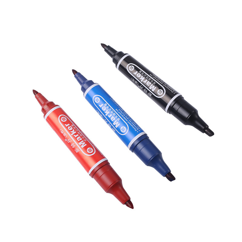 Big double head oily marker black Gou line marker marker waterproof thick head big head waterproof non-fading Express