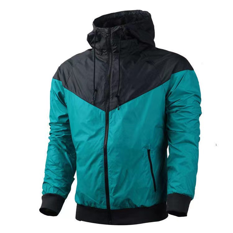 Foreign Trade Printed LOGO Outdoor Sports Men's Coat Spring and Autumn Windproof Hooded Jacket Men's Thin Windbreaker Men's Jacket