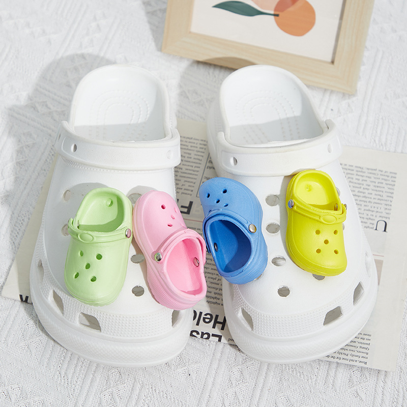 Fit cross hole shoes accessories carlochi shoes flower diy decorative buckle cute mini shoes detachable accessories