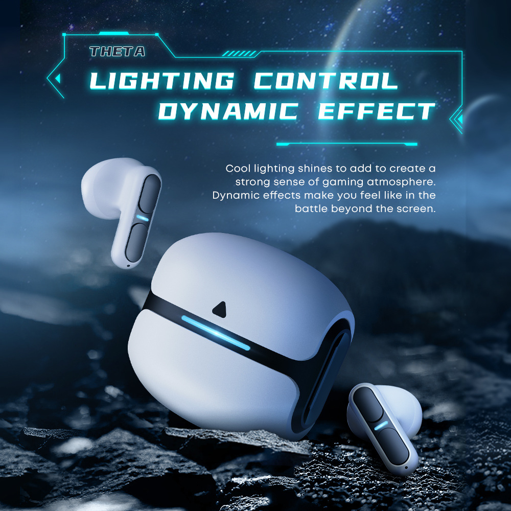 Cross-border explosions Theta Bluetooth headset ENC noise reduction dual stereo game headset Android ios universal