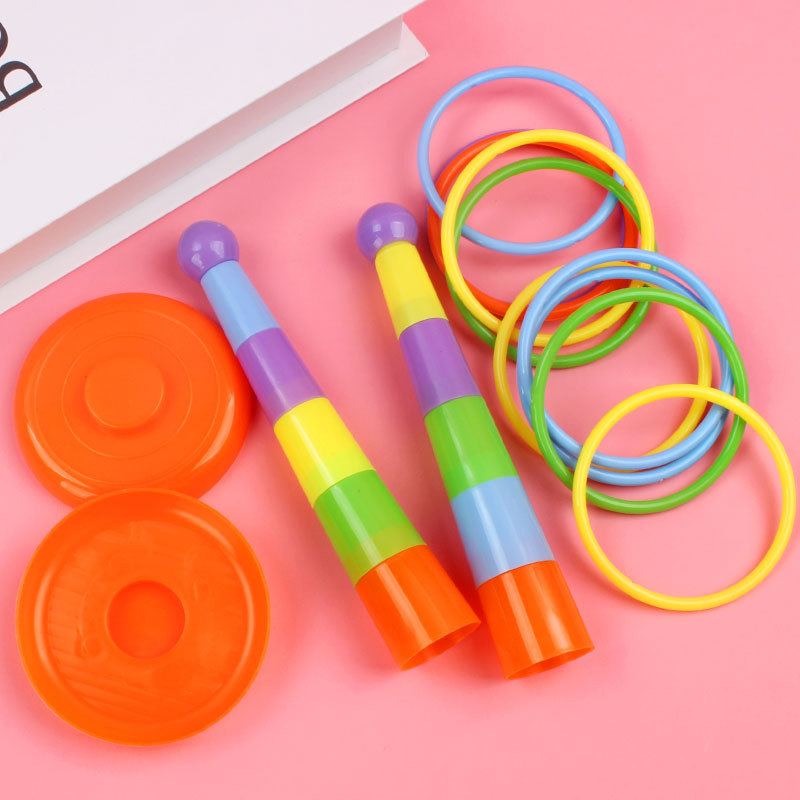 Creative jengle ring cartoon small size parent-child throwing ring stall hot sale New decompression play wholesale tools