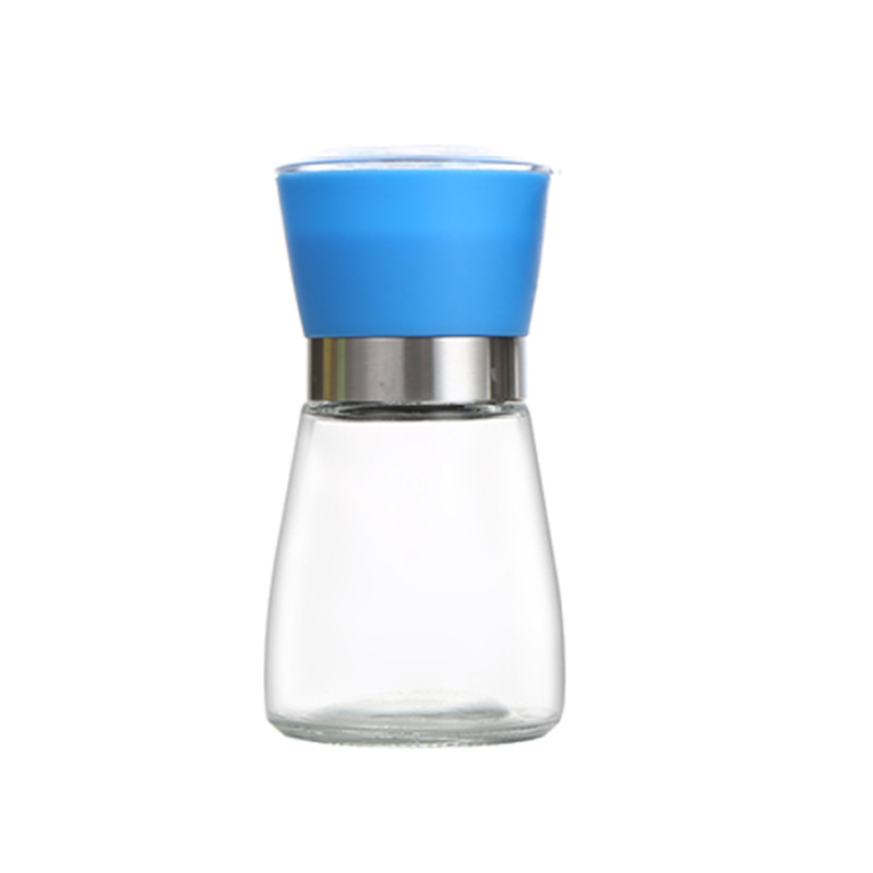Factory wholesale manual grinder Kitchen restaurant glass seasoning bottle sea salt pepper pepper grinding bottle