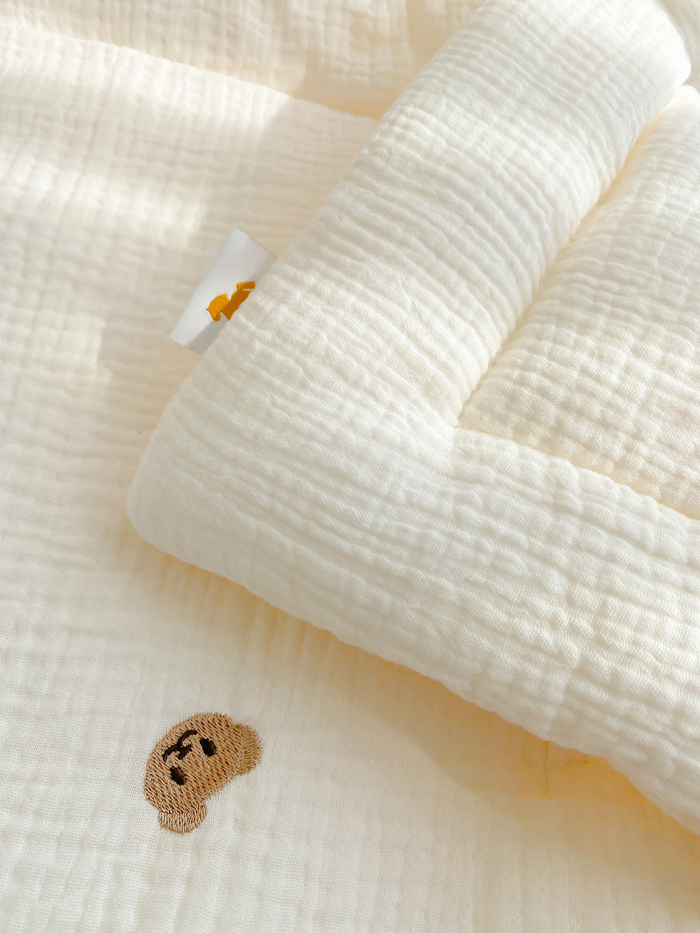 Korean cream color baby quilt pure cotton baby Four Seasons air conditioning quilt newborn children kindergarten nap quilt