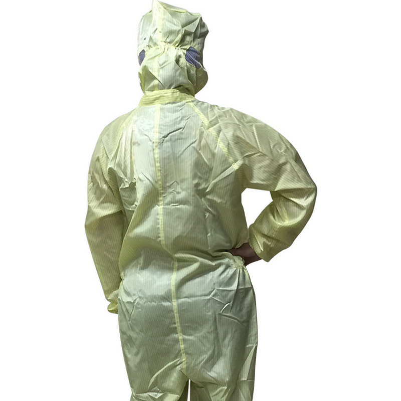Factory wholesale anti-static hooded conjoined protective clothing electrostatic dust-free clothing work clothes blue protective clothing suit