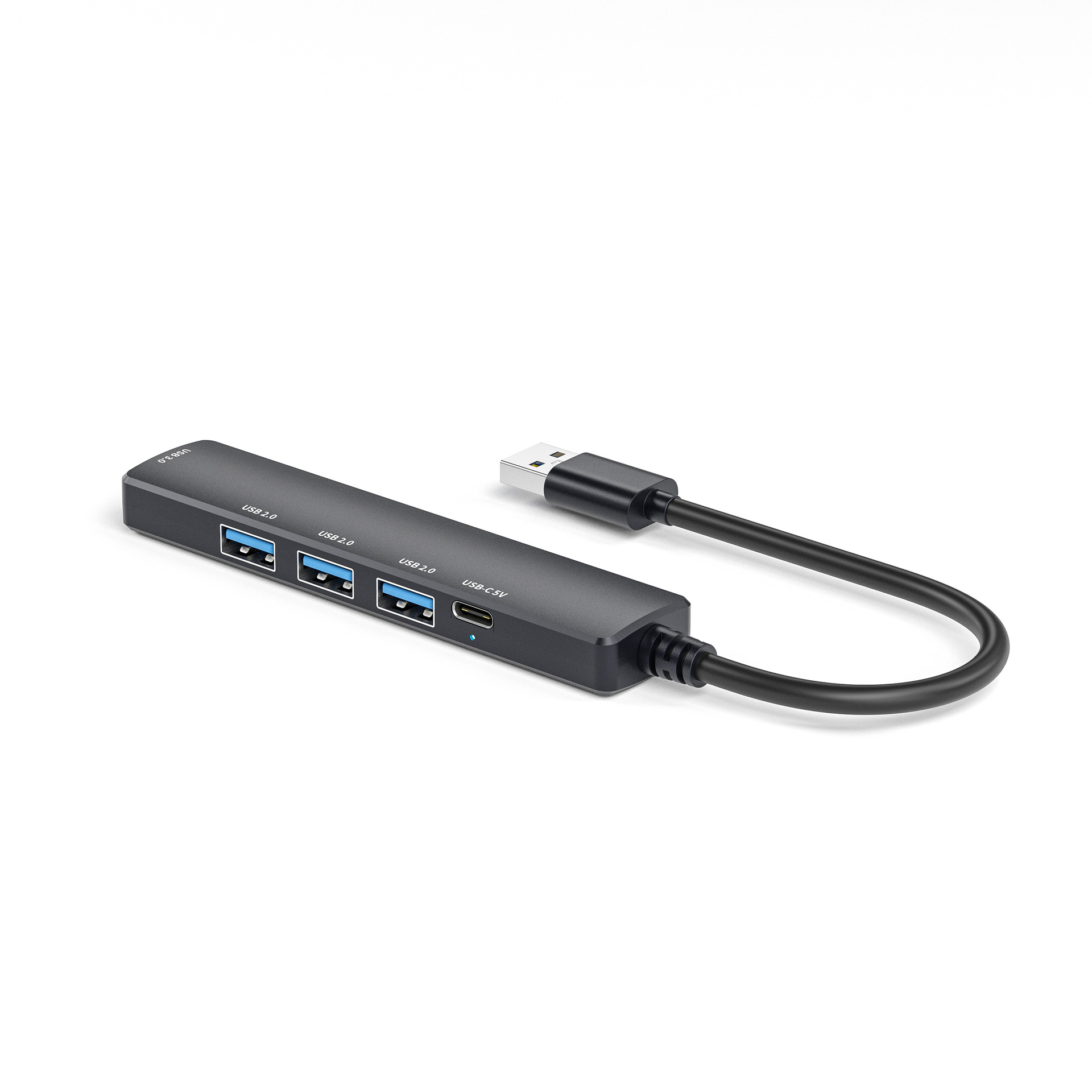 Factory private model five-in-one usb3.0 Hub computer notebook extender usb hub2.0 splitter