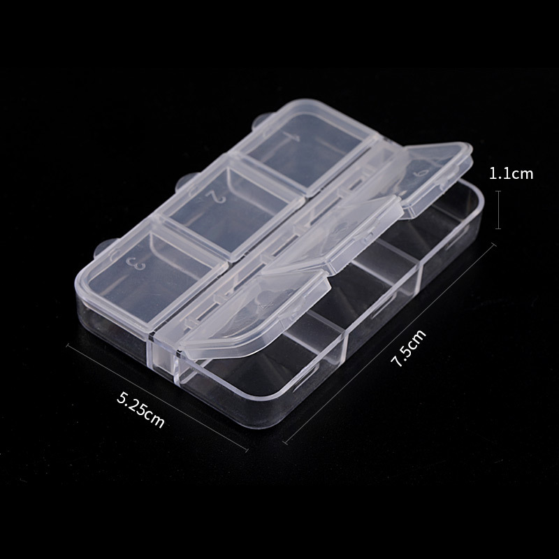 Little Red Book Hot Selling Transparent Dustproof Manicure Diamond Jewelry Storage Box 6 Ge Huazi Jewelry Filler Box Factory Wholesale