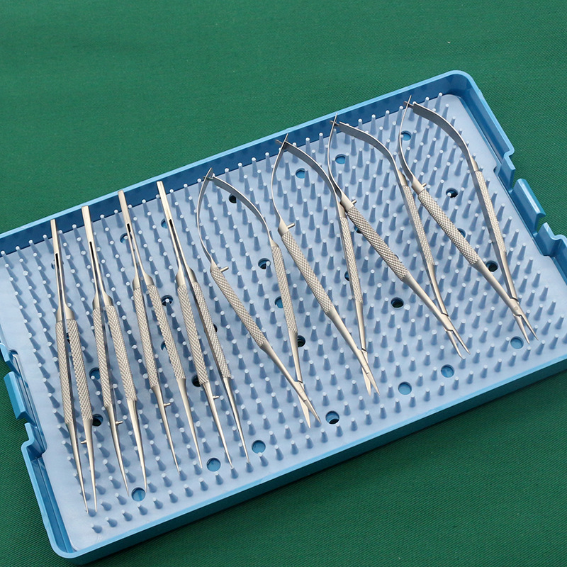 Ophthalmology Hand surgery Microsurgical instrument set Corneal scissors Eye forceps Microneedle holding forceps Microsurgical instrument