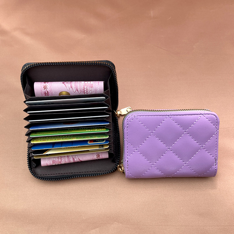 New Square Embroidered Organ 9 Kaka Bag Fashion Short Wallet Niche Design Card Storage Bag Card Holder