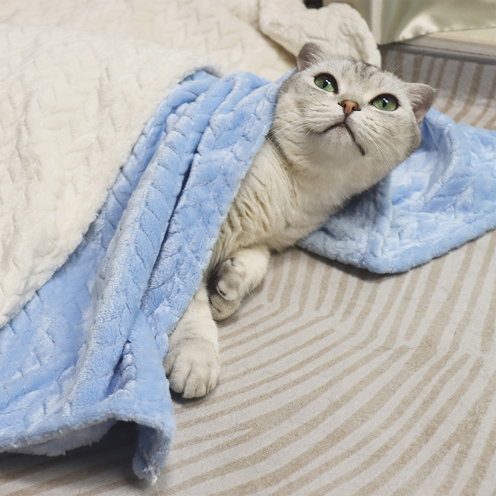 Wheat Velvet Blanket Pet Blanket Cat Blanket Nest Mat Dog Warm Blanket Coral Velvet Blanket Thickened Blanket