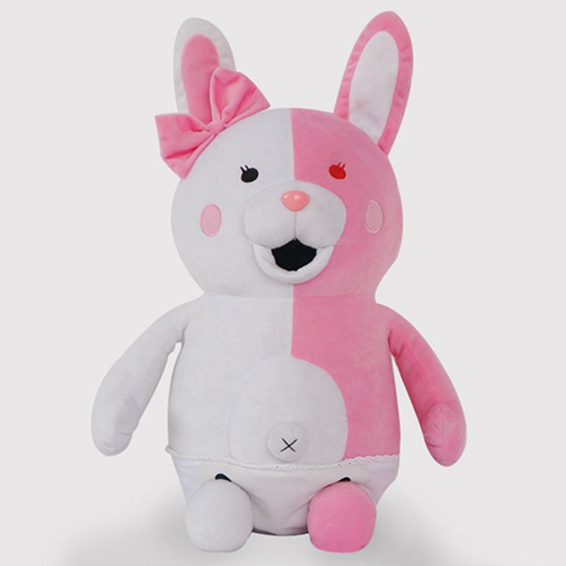 25cm projectile on broken black and white bear pink bear pillow plush doll despair Academy creative cartoon toy