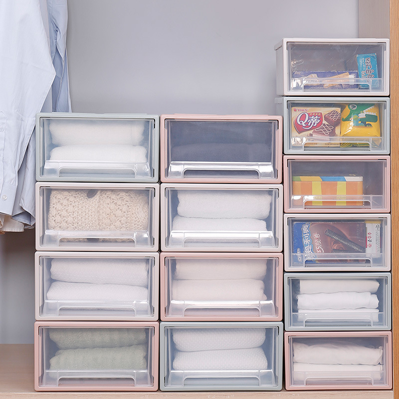 Drawer Type Storage Box Wardrobe Wardrobe Plastic Cabinet Household Underwear Storage Clothes Tiling Box Clothes Storage Box