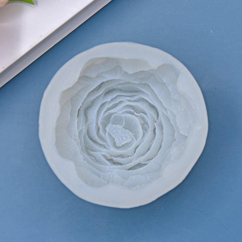 牡丹の花の形のシリカゲルの金型はDIYケーキの金型を焼きます。|undefined