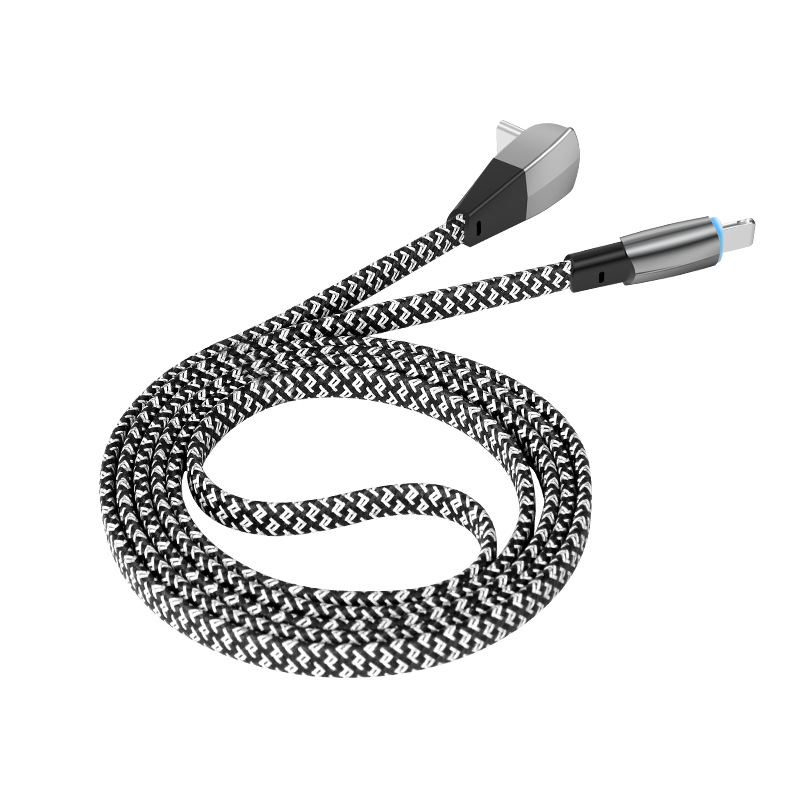 Car fast charging data cable suitable for Tesla Model3/Y Apple zinc alloy elbow PD fast charging data cable