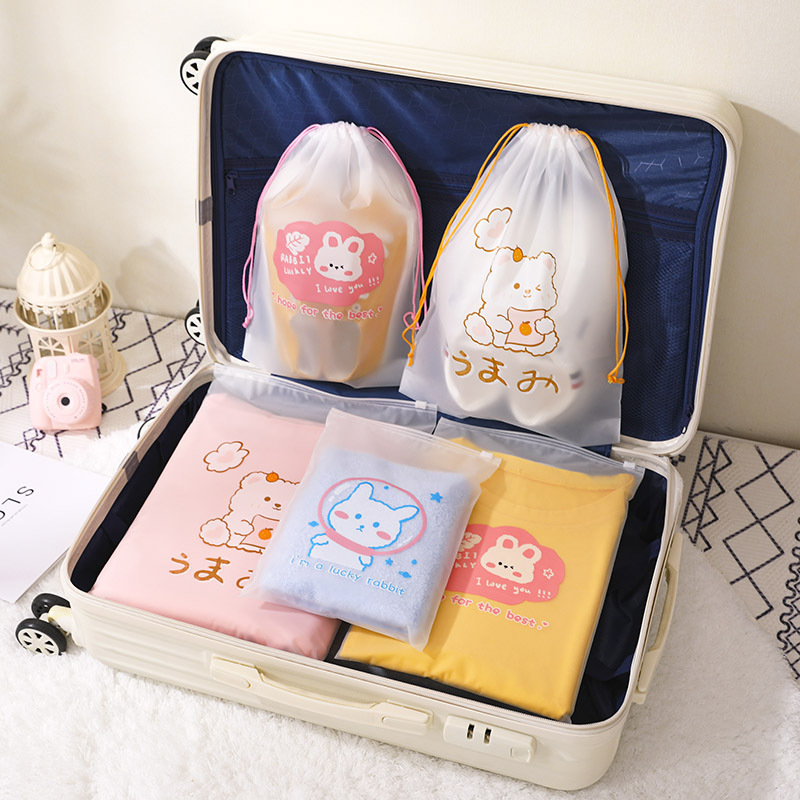 Travel Clothes Packaging Bag Underwear Shoes Storage Bag Special Clothing Shoes Zipper Bag Cartoon Split Sealed Bag