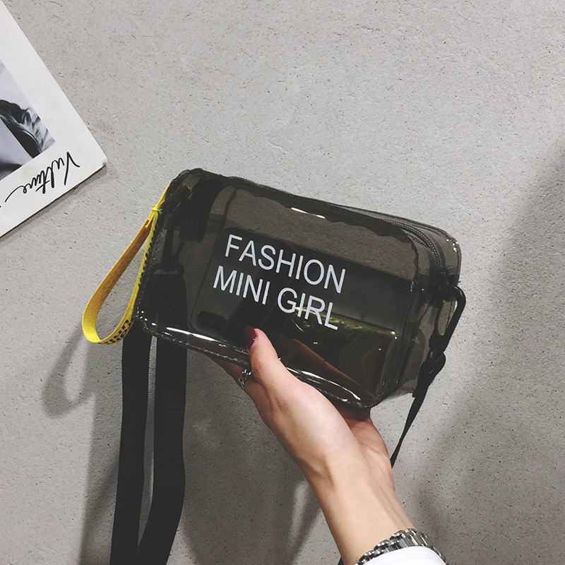 Wholesale Transparent Bag 2023 Summer New Fashionable Candy Color Jelly Bag Student Crossbody Shoulder Bag Bags