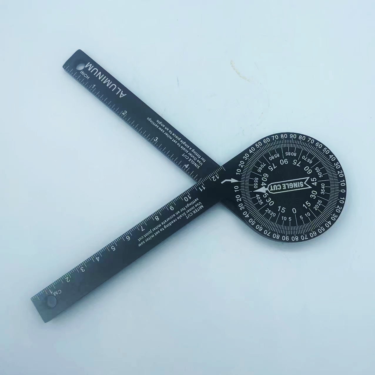 360 horizontal angle gauge aluminum alloy measuring angle gauge woodworking angle cutting locator DIY angle ruler goniometer