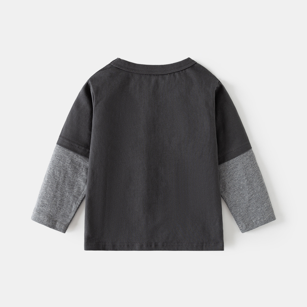 Boys cotton long sleeve T-shirt autumn new children's clothing children's baby fake two-piece base shirt jacket a generation of hair