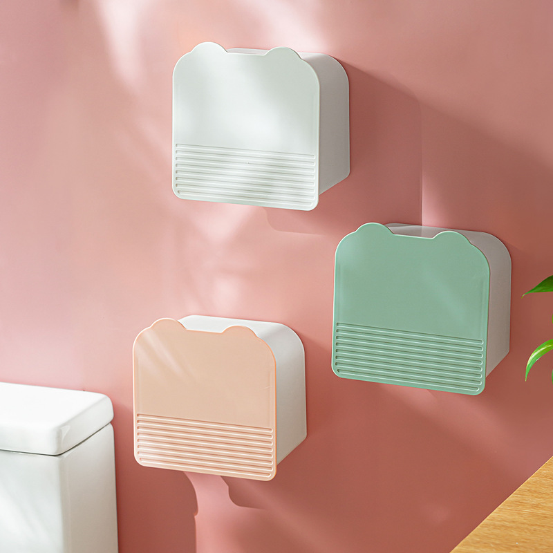 Nachuan Creative Plastic PS Wall Hanging Storage Box Sanitary Napkin Cosmetics Multi-purpose Flip Cover Compartment Sealed Storage Box