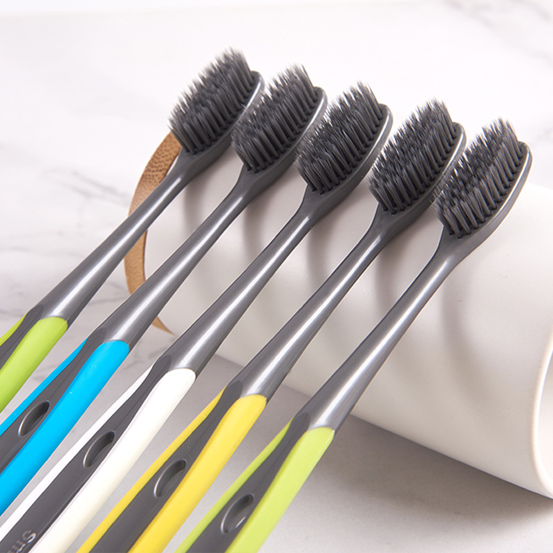 Genuine Sanxiao Cleanable K310D Bamboo Charcoal Toothbrush Soft Hair Adult Household Cleaning Family 4 Pack Wholesale Price