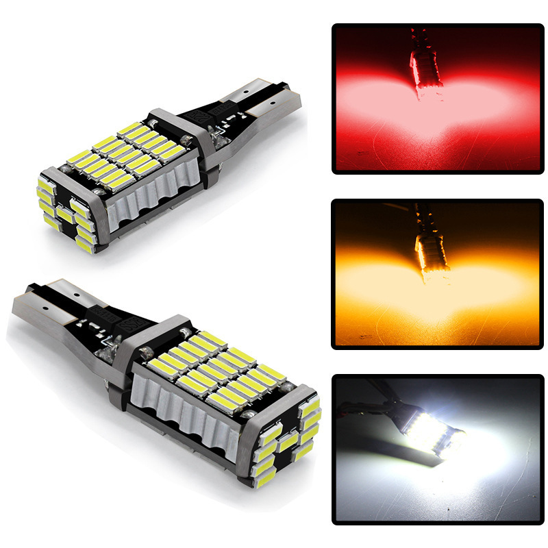 T15 4014 45smd 車のブレーキライトデコード極性高輝度リバースライトターンシグナル Canbus Led|undefined