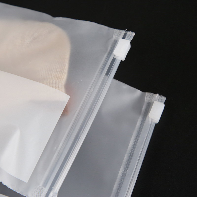 Spot wholesale socks packaging bag boat Socks packaging bag PE frosted zipper bag horizontal and vertical version of a variety of specifications optional