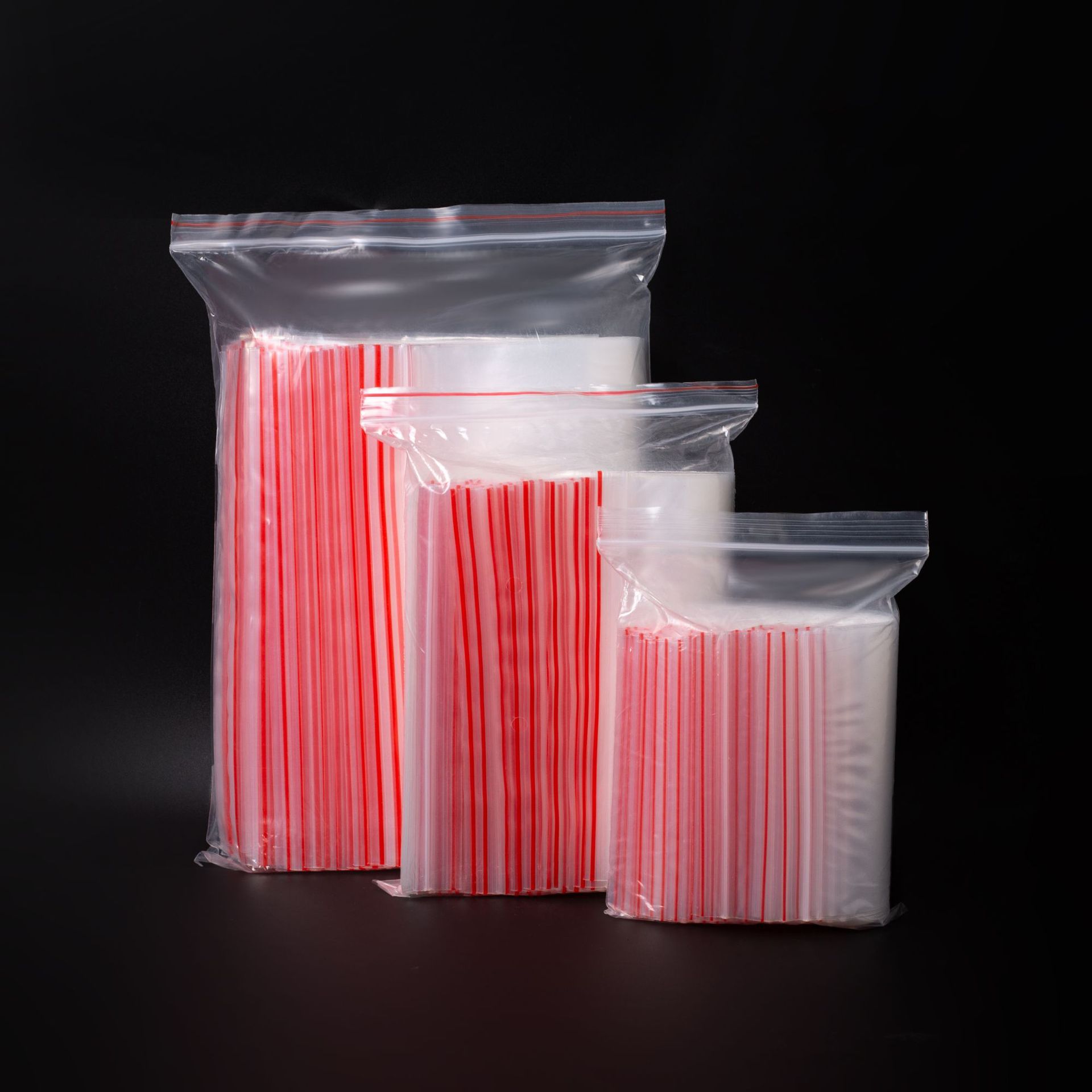 Plastic sealing bag pe transparent self-sealing bag sealing bag self-standing plastic sealing bag food jewelry clothing thickened packaging bag
