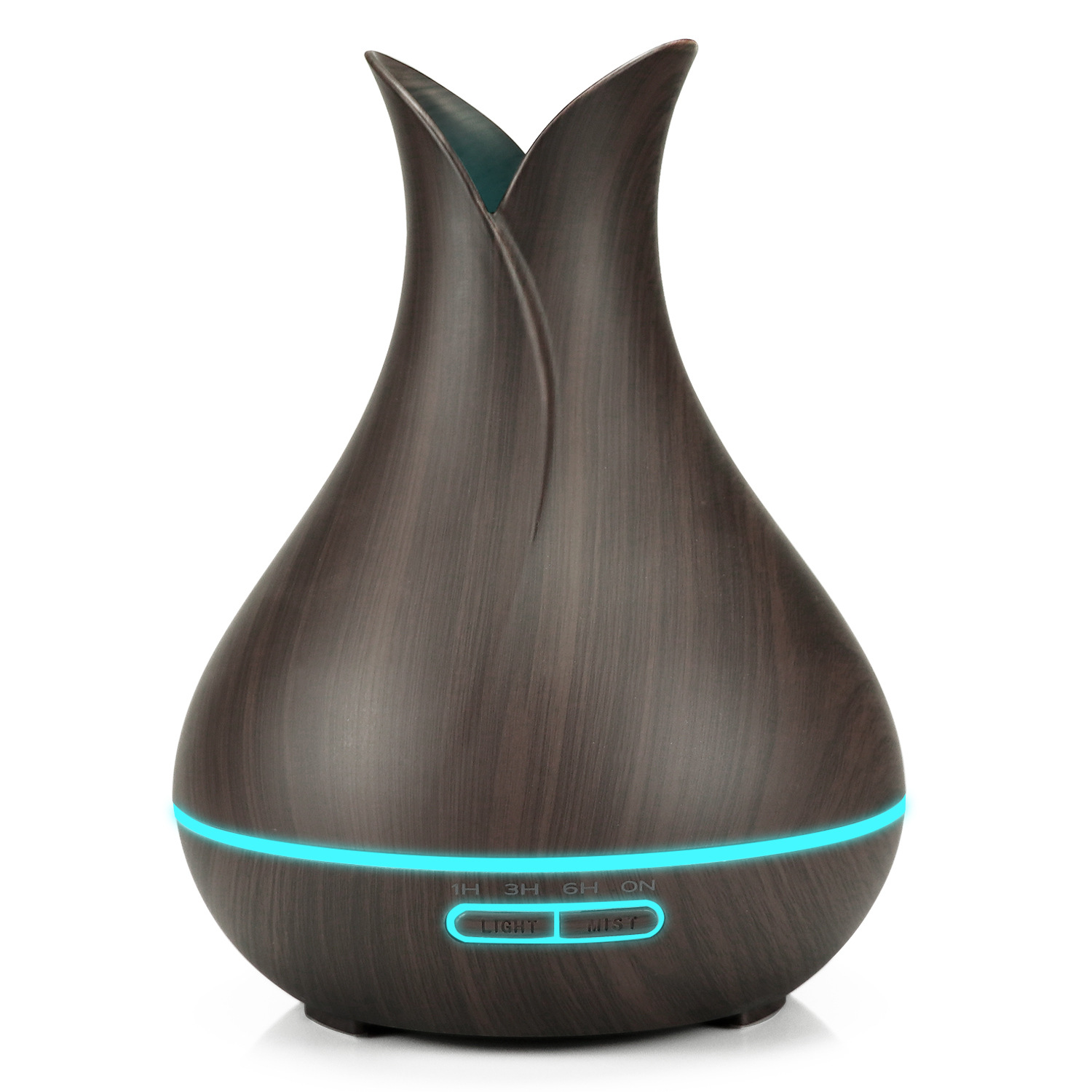 Creative petal humidifier wood grain 400ml aromatherapy machine wholesale aromatherapy machine home humidifier office