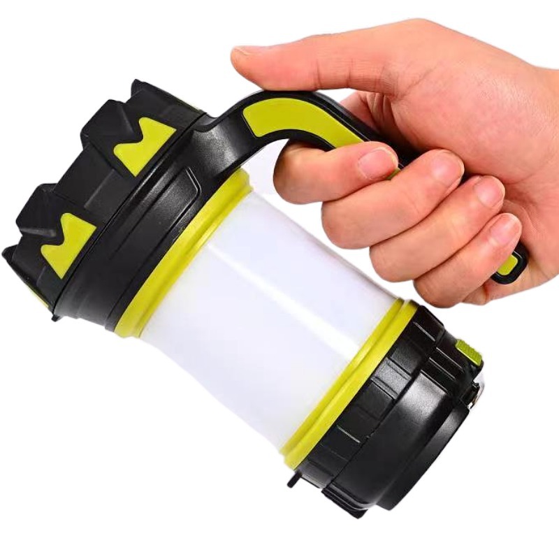 Cross-border new flashlight USB smart charging output input large light Cup portable lamp multifunctional camping lamp
