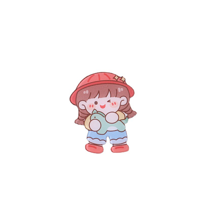 Acrylic Brooch Cartoon Cute Korean Girl Acrylic Decoration Badge Backpack Clothes Hanging Decoration