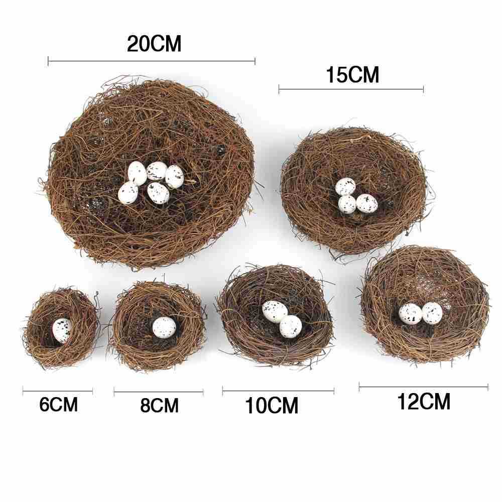 Simulation Rattan Bird's Nest Bird's Nest Simulation Decoration Easter Supplies Soft Props Quail Eggs Bird Eggs