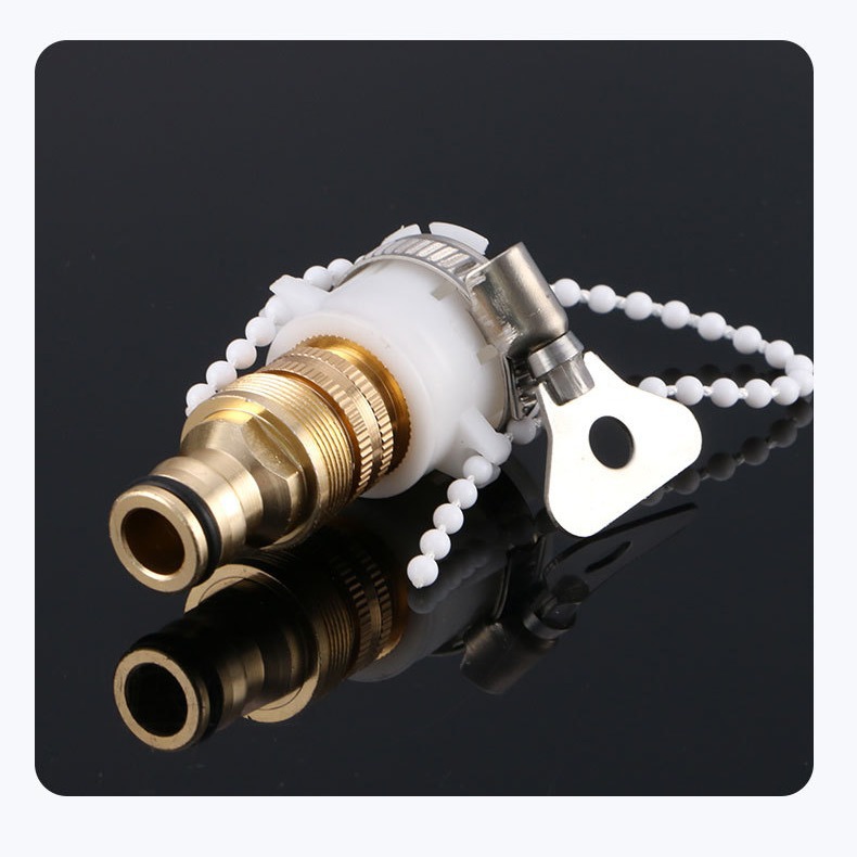 Factory supply alloy copper-plated multifunctional faucet connector pacifier connector 3-piece set 4-point conversion basin connector