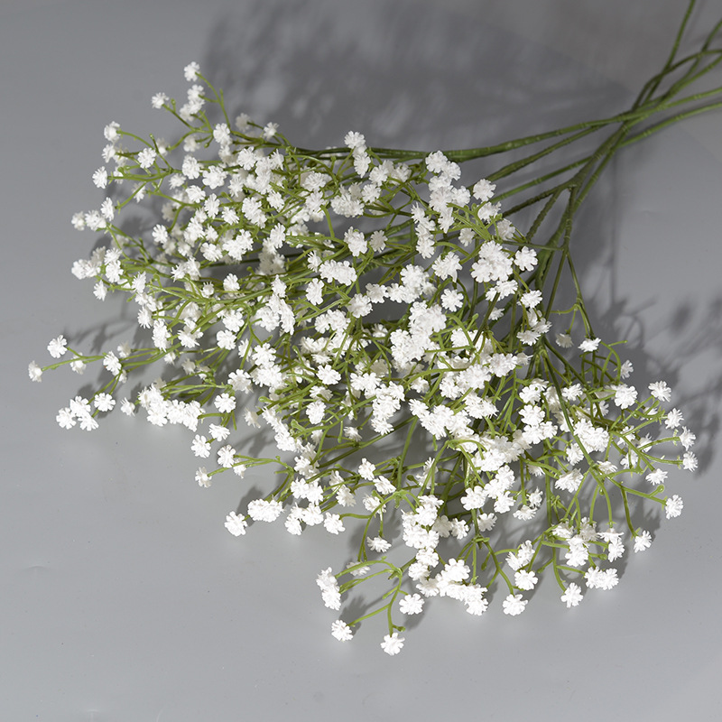 Artificial starry Bride wedding decoration bouquet plastic soft glue feel 3 fork starry artificial flower