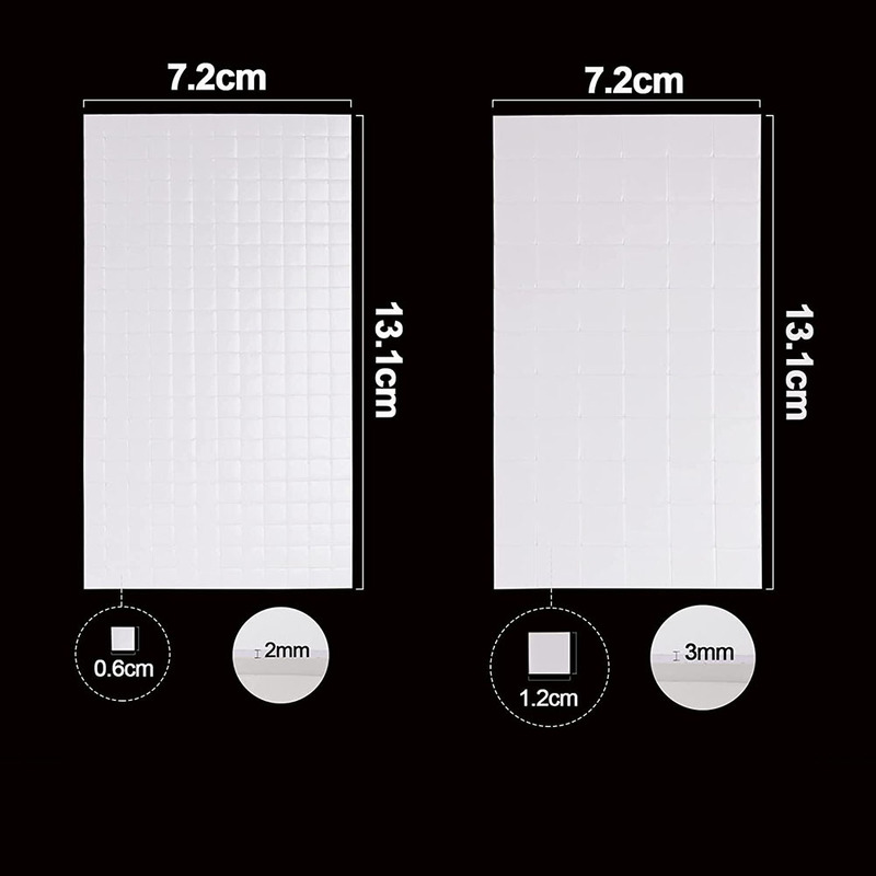 手作りカード DIY 両面粘着ステッカー正方形強力な発泡テープ発泡両面粘着パッド 2 ミリメートル厚さ|undefined