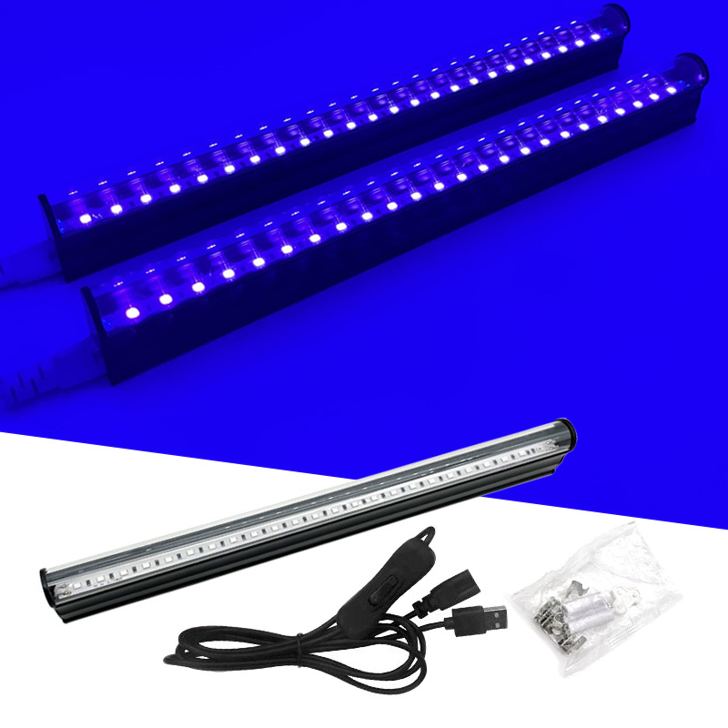 Cross-border LED UV lamp T5T8 bar curing detection lamp UV curing lamp shadowless glue purple black lamp