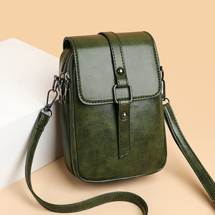 New women's bag cross-border PU soft leather textured messenger bag simple fashion shoulder bag trendy casual lightweight small square bag