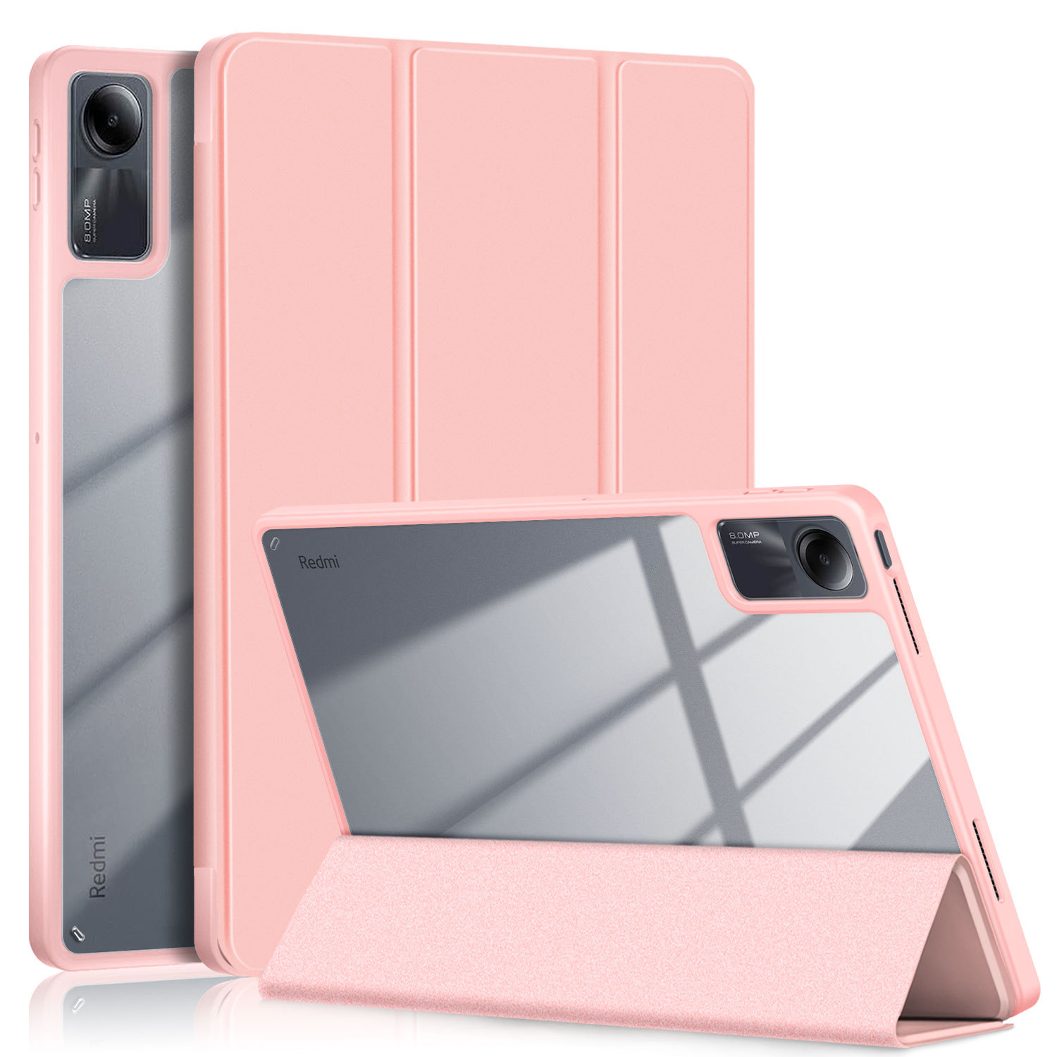Applicable to Red Mi Radmi Pad SE TPU tablet protective case acrylic pen slot tri-fold leather case