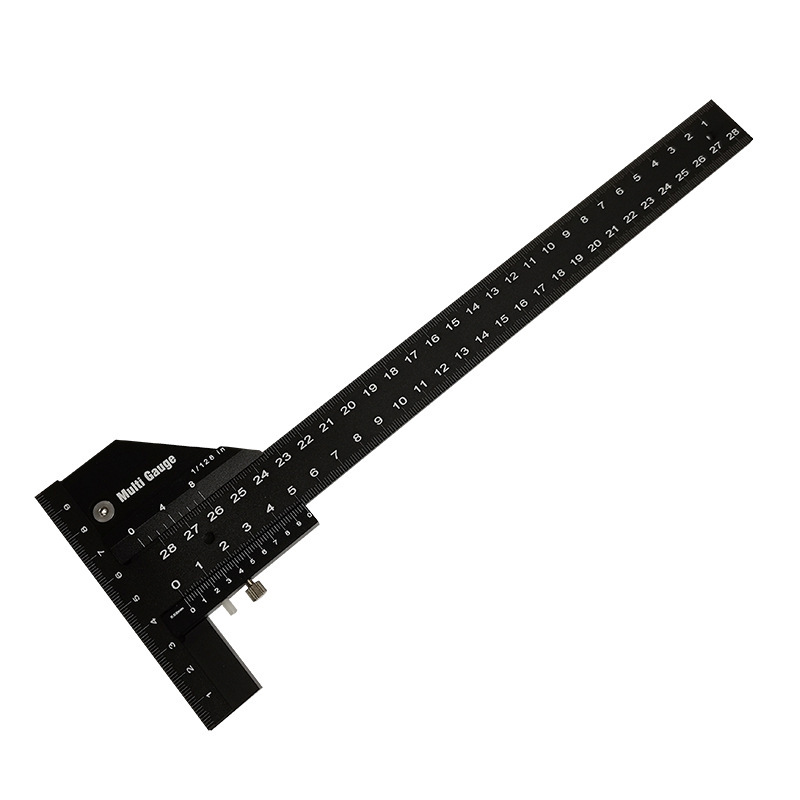 Woodworking scribe ruler T-shaped ruler woodworking scribe multi-function measuring ruler caliper