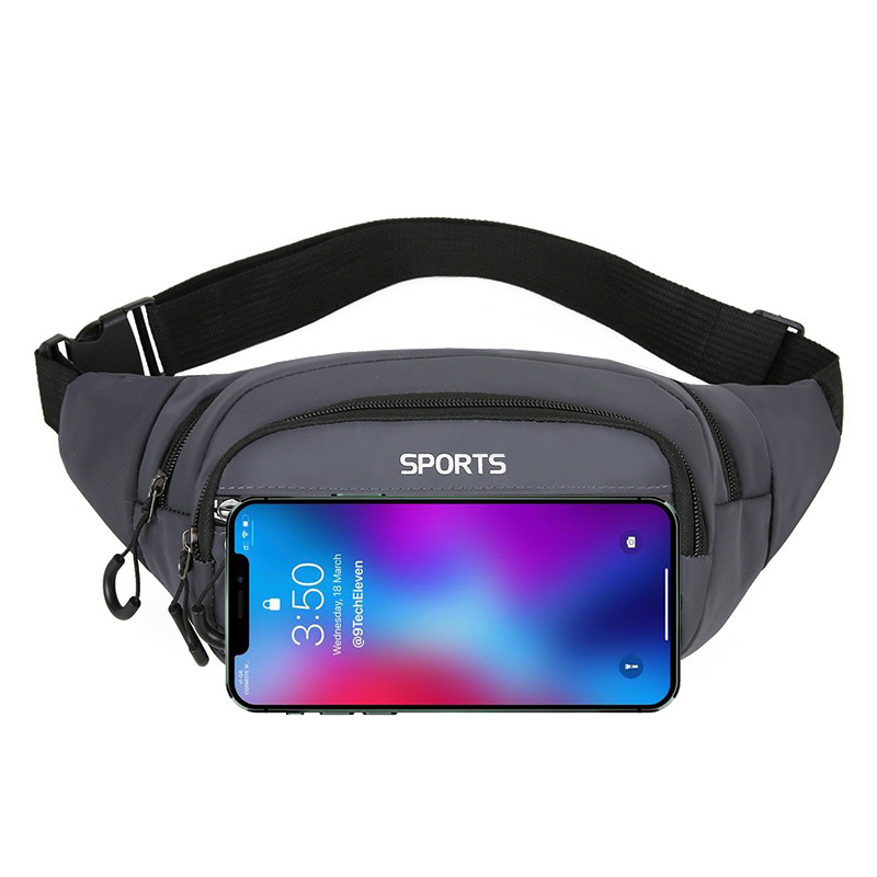Men's Waist Bag 2023 New Outdoor Oxford Cloth Crossbody Chest Large Capacity Business Wallet Sports Mobile Phone Waist Bag