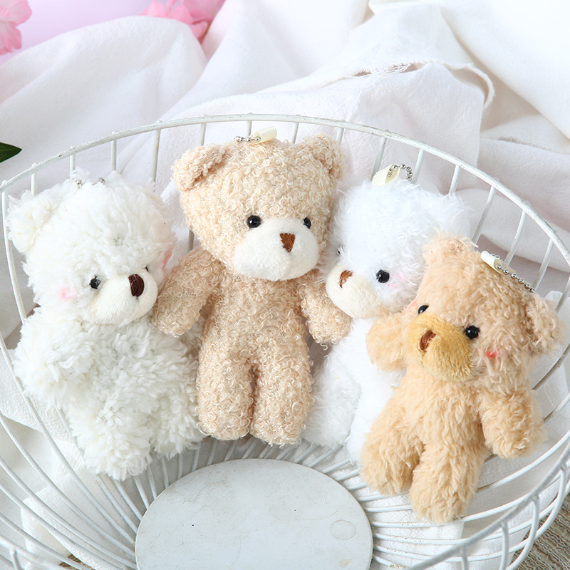 Factory wholesale blush conjoined bear plush doll conjoined bear doll bag key chain pendant holiday gift