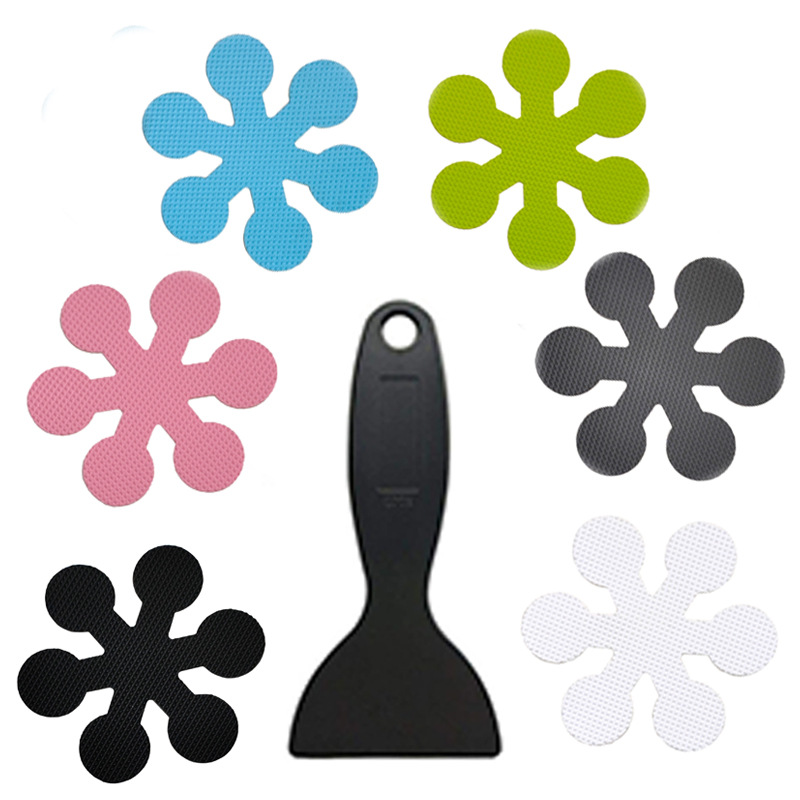 Amazon in stock snowflake PEVA shower strip pedal floor tile board stickers home bathtub non-slip stickers