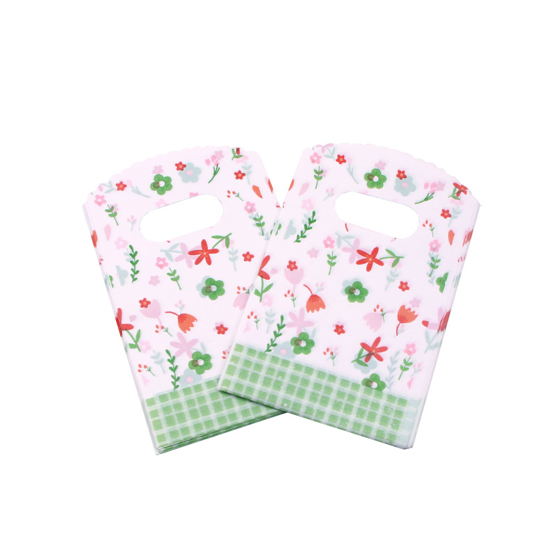 批發9*15cm小號迷你塑料手提袋首飾品包裝收納袋印花禮品袋