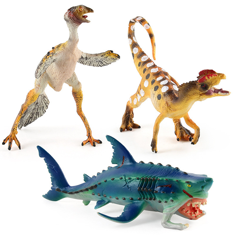 アマゾンソースシミュレーション神話世界動物モデル双冠龍モンスター魚動物モデルプレゼント玩具|undefined