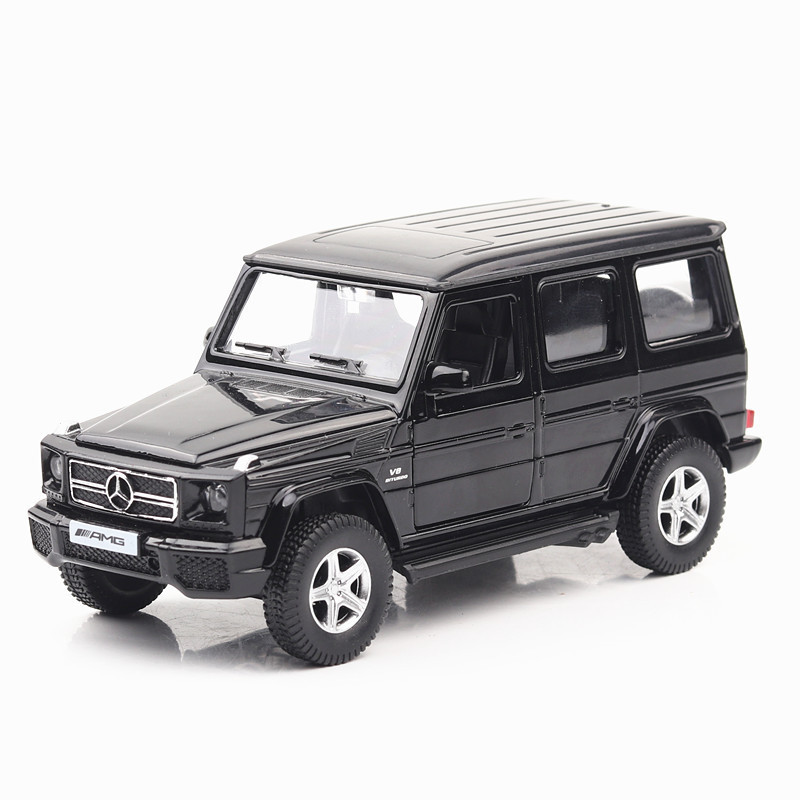 (Boxed simulation 1: 36 big Ben G63 Frosted Black alloy car model Land Rover Bentley simulation pull-back sports car model