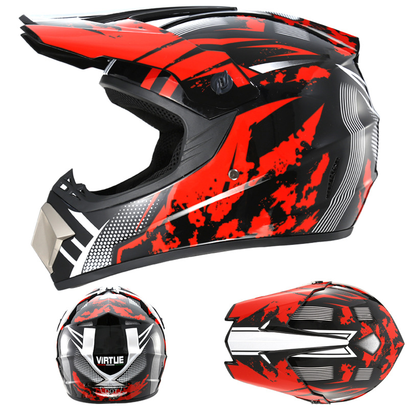 Foreign trade for [send three sets] VIRTUE kart cross-country helmet electric car helmet mountain speed drop helmet