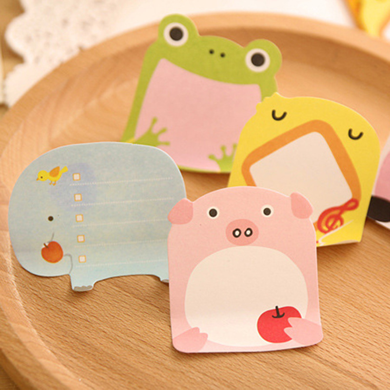 Creative cartoon animal Post-it notes n times student message tearable note book wholesale Children's Day reward gift