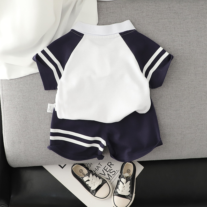 Children's clothing, boys' summer clothes, street suits, children's handsome children's baby clothes, short-sleeved sports summer two-piece sets, trendy