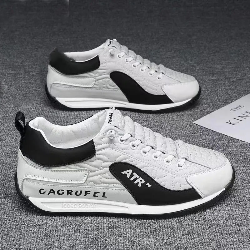 Men's sports shoes, comfortable texture, simple and trendy Korean style men's shoes, fashionable new lightweight breathable casual running shoes