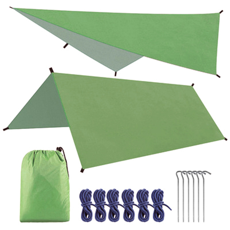 in stock outdoor canopy camouflage multifunctional waterproof sunscreen beach sunshade tent beach canopy cloth moisture-proof mat