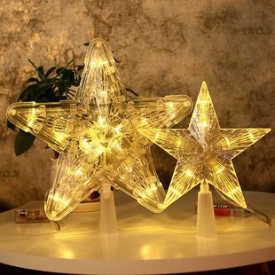 Christmas tree ceiling lights led luminous star lights five-pointed star lights battery box room decoration cross-border Christmas tree lights