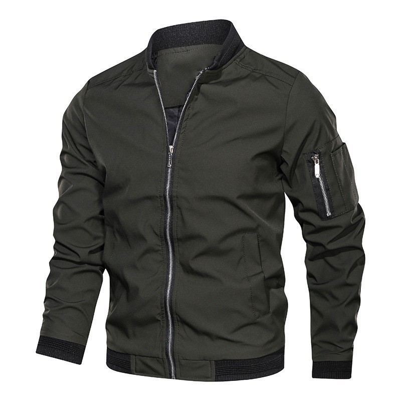 Amazon Cross-border Men's Jacket Spring and Autumn Korean Fashionable Loose Fat Man Autumn and Winter Casual Baseball Jacket for Men